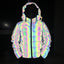 Holographic Rainbow Reflective Puffer Jacket