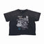 Paly Hollywood Text Collage Graphic Cropped T-Shirt