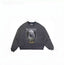 Paly Hollywood Charcoal Walpurgis Graphic Cropped Crewneck Sweatshirt