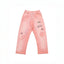 Paly Hollywood Pink Distressed Graphic Sweatpants