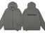 FOG double line heavyweight high street trendy brand hooded sweatshirt with plush loose sweatshirt jacket suitable for men and women, youthful and popular style (42)