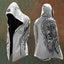 Viking Odin & Runes Hooded White Cardigan