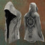 Viking Vegvísir Compass Hooded Grey Cardigan