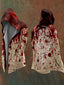 Blood Splatter Viking Runes Hooded Cardigan