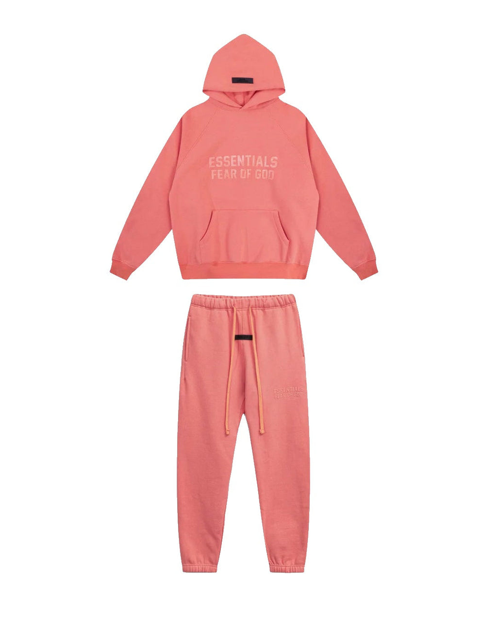 Fear of God Essentials Double Line Hoodie & Sweatpants Set Coral