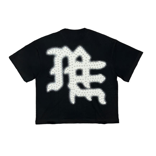 Black ‘End’ Rhinestone Tee Main Image