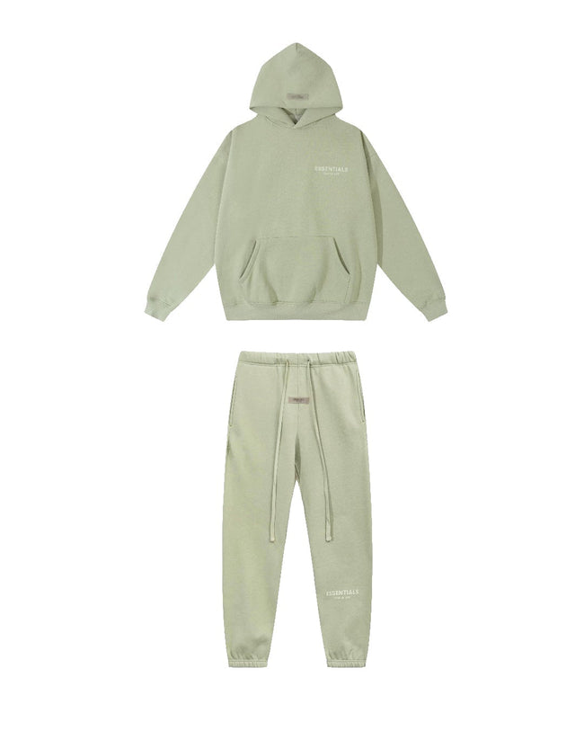 Fear of God Essentials Small Logo Hoodie & Sweatpants Set Sage Hover Image