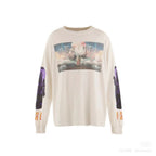 Saint Michael Heavenly Saint Print Long Sleeve Tee in Vintage White