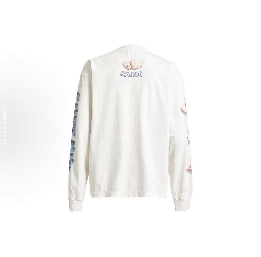 Saint Michael Saint Is Life Graphic Long-Sleeve Shirt