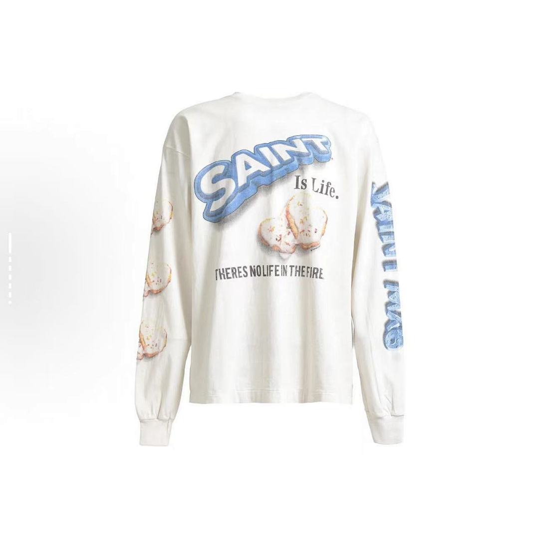 Saint Michael Saint Is Life Graphic Long-Sleeve Shirt
