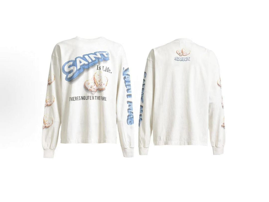 Saint Michael Saint Is Life Graphic Long-Sleeve Shirt