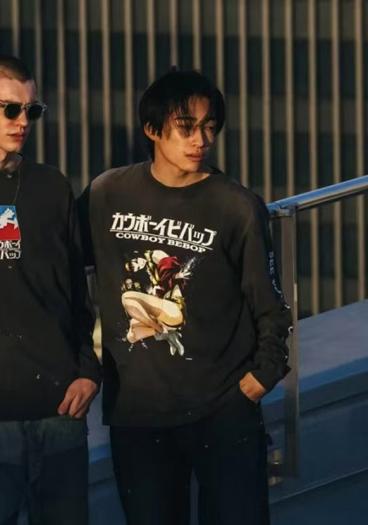 Saint Michael Cowboy Bebop Anime Graphic Long-Sleeve Shirt