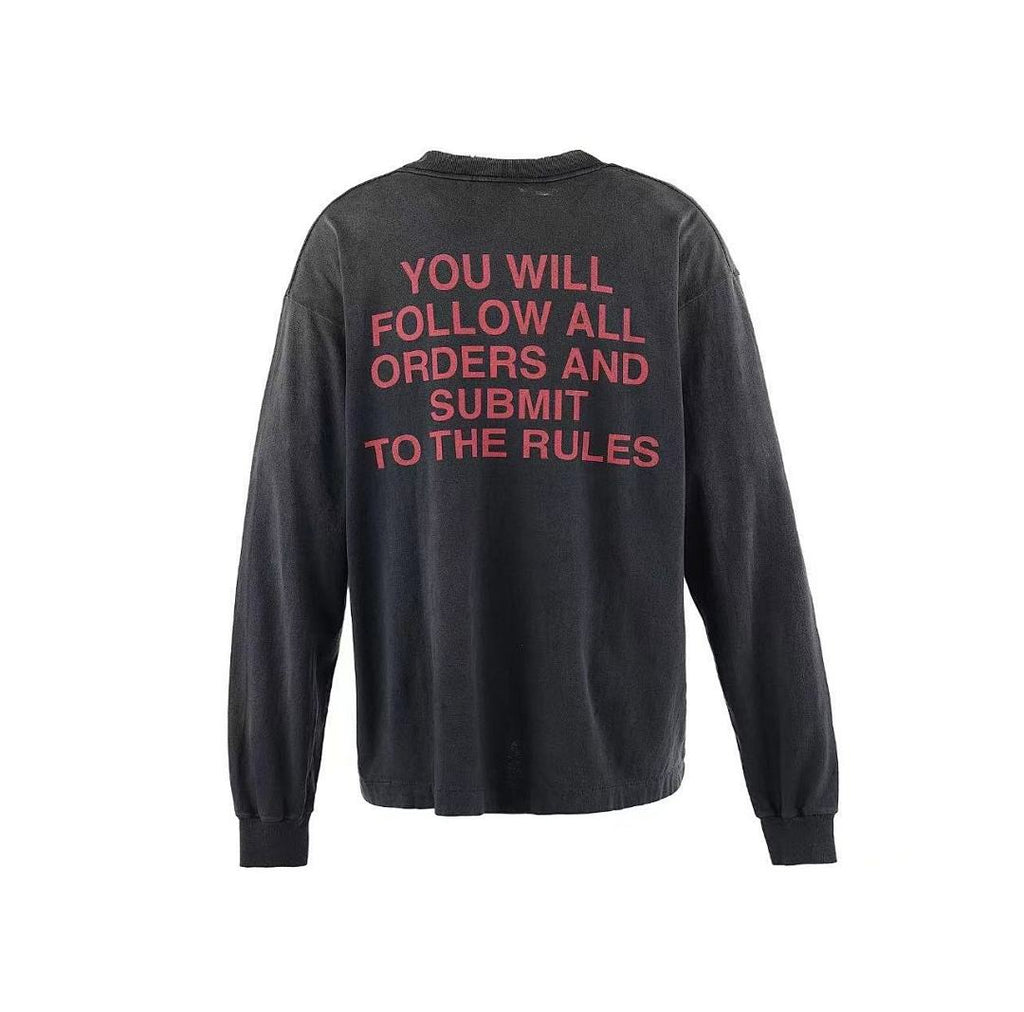 Saint Michael Complete Control Crucifix Graphic Long-Sleeve Shirt
