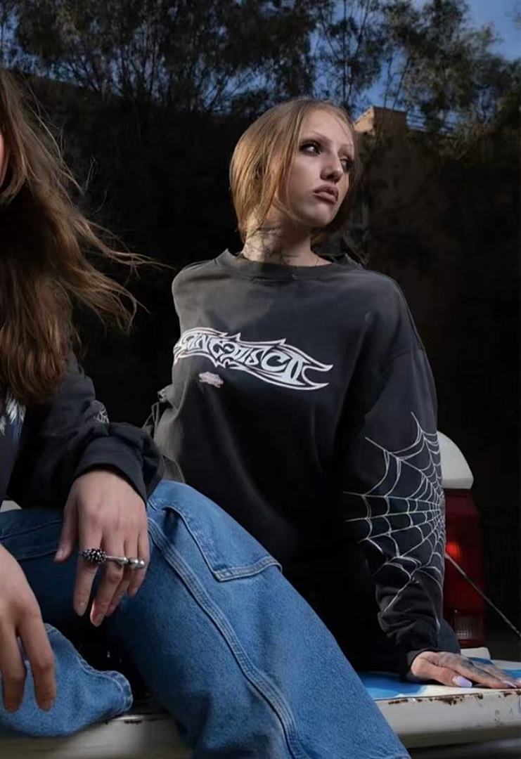Saint Michael Insanity Danger Zone Web Graphic Long-Sleeve Shirt