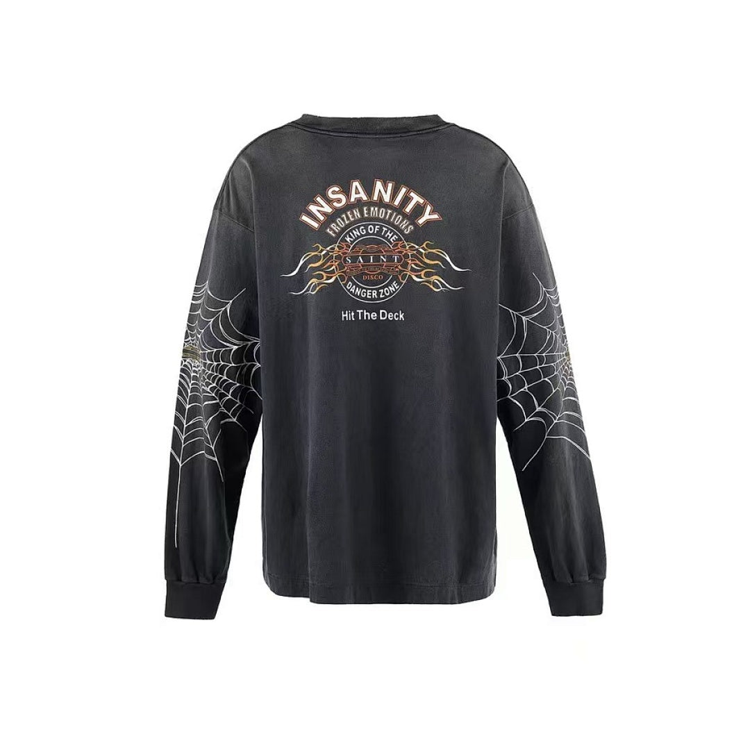 Saint Michael Insanity Danger Zone Web Graphic Long-Sleeve Shirt