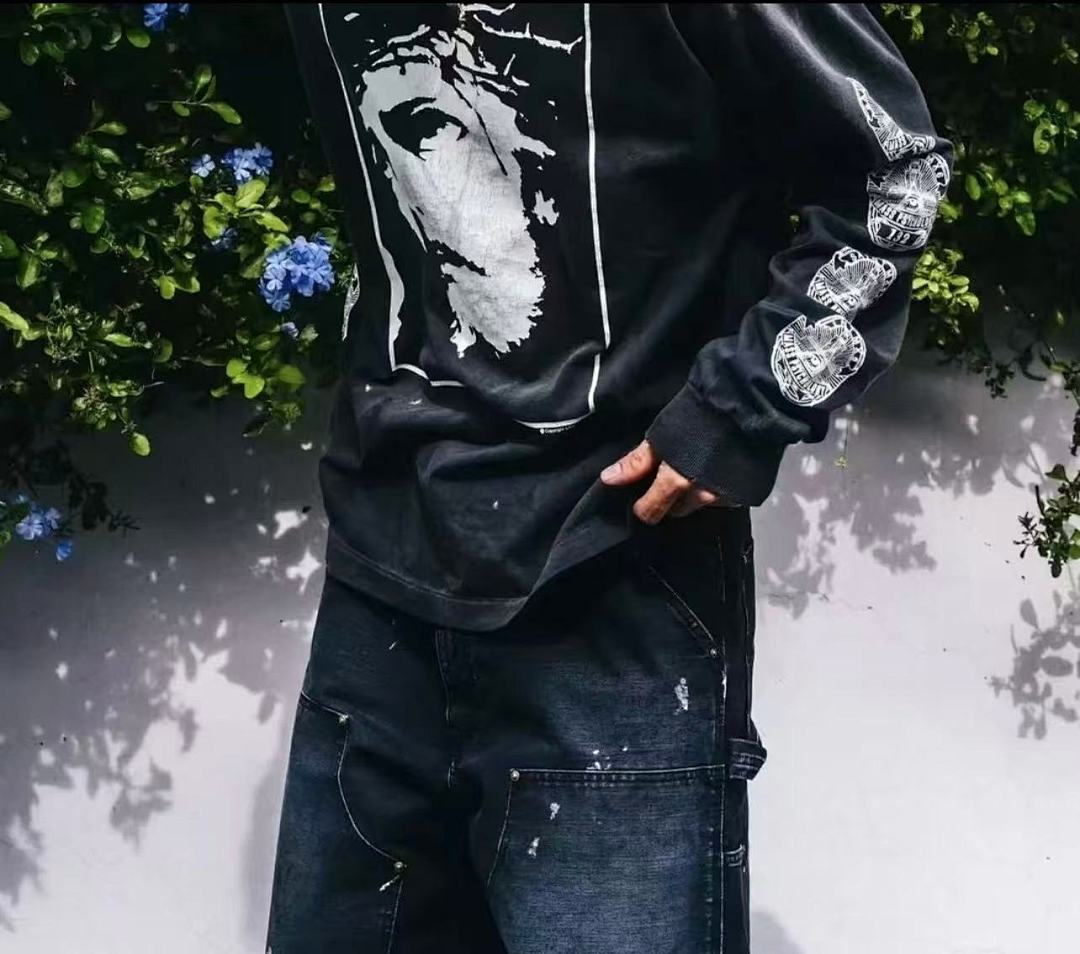 Saint Michael Sacred Love Saint Jesus Graphic Long-Sleeve Shirt