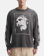 Saint Michael Sacred Love Saint Jesus Graphic Long-Sleeve Shirt