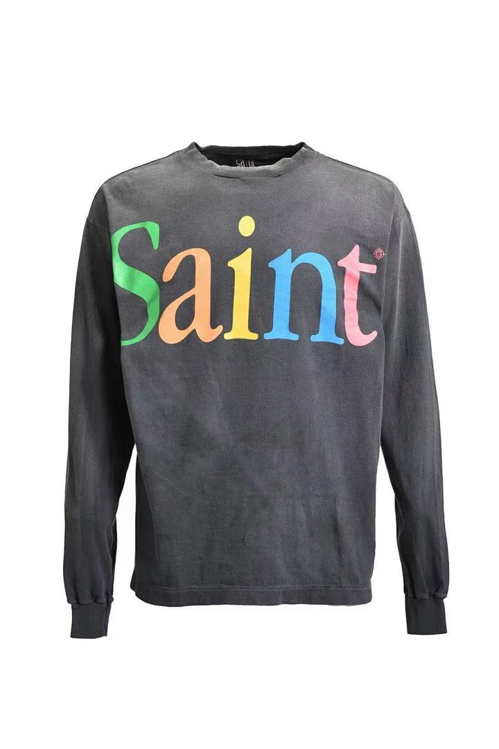 Saint Michael Rainbow Saint Graphic Long-Sleeve Shirt