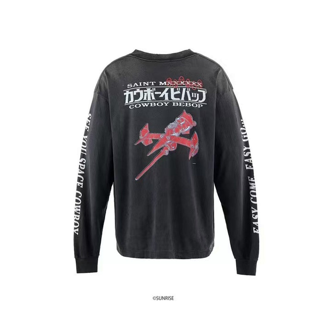 Saint Michael Cowboy Bebop Swordfish Graphic Long-Sleeve Shirt