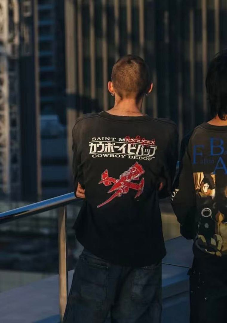 Saint Michael Cowboy Bebop Swordfish Graphic Long-Sleeve Shirt