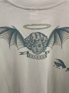 Saint Michael Haloed Winged Cherub Graphic Long-Sleeve Shirt
