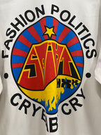 Saint Michael Fashion Politics Cry Baby Cry Graphic Long-Sleeve Shirt
