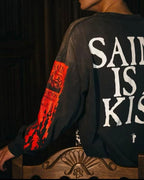 Saint Michael Saint Is a Kiss Freak Communion Graphic Long-Sleeve Shirt