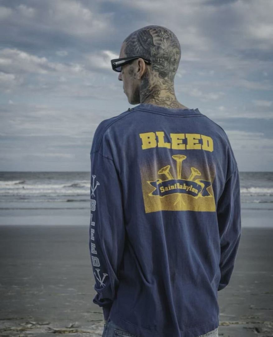 Saint Michael Bleed Saint Babylon Graphic Long-Sleeve Shirt
