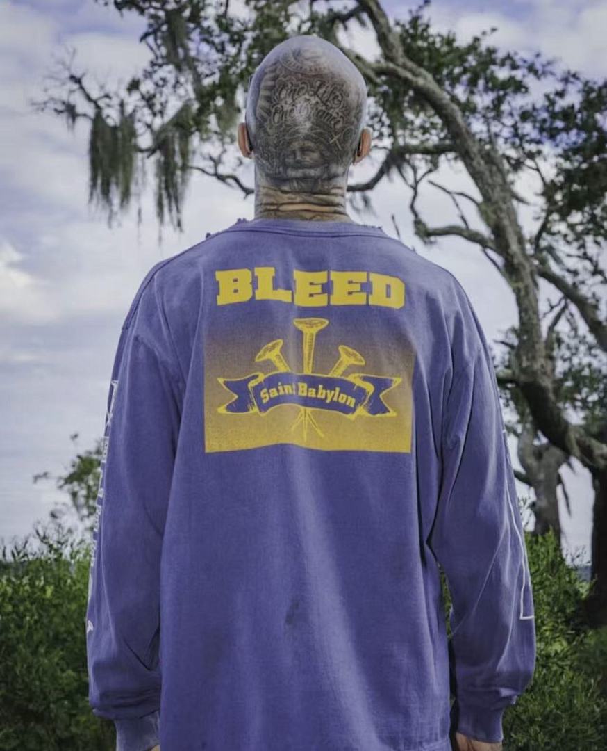 Saint Michael Bleed Saint Babylon Graphic Long-Sleeve Shirt