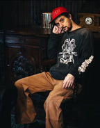 Saint Michael Heavyweight Horned Creature Graphic Long-Sleeve Shirt