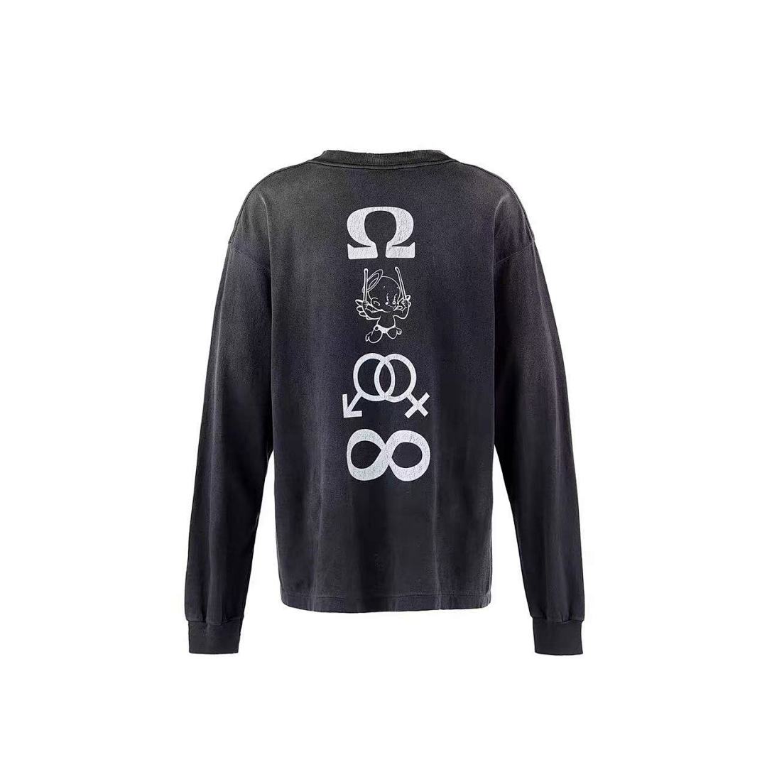 Saint Michael Magic Saint Negative Matter Graphic Long-Sleeve Shirt