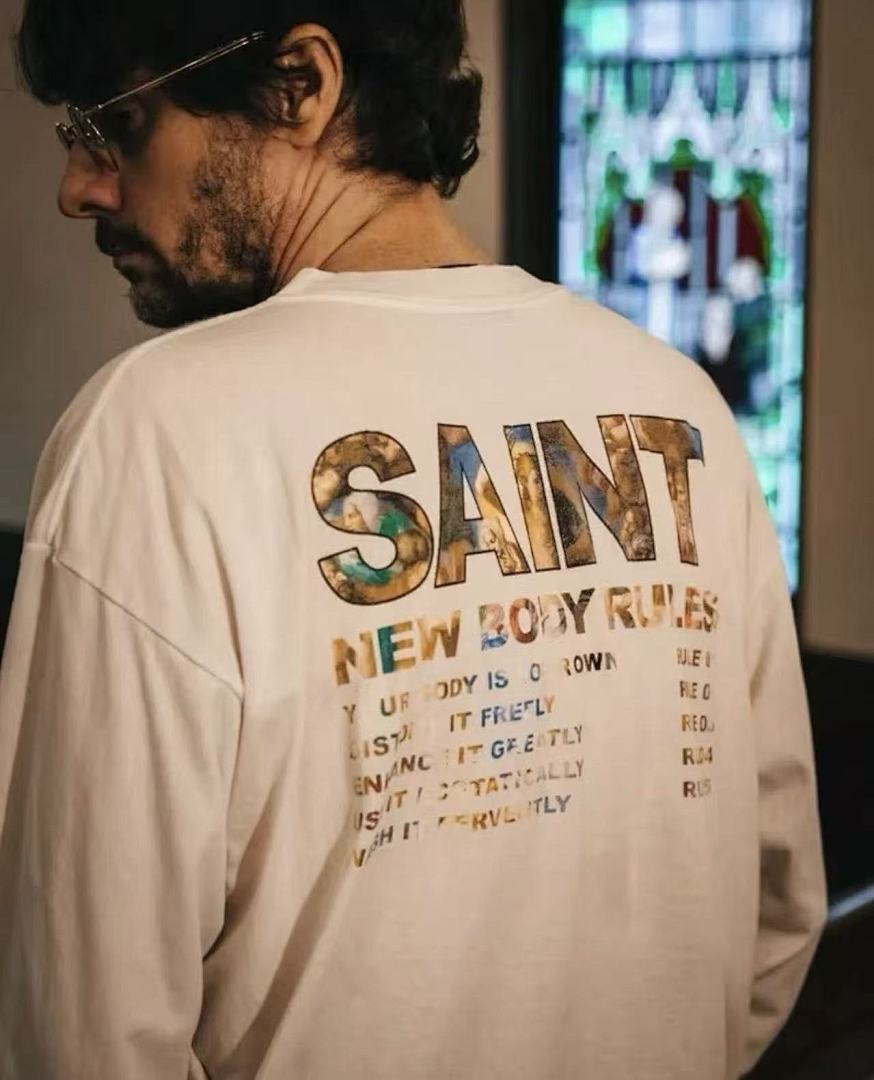 Saint Michael Saint New Boy Rules Graphic Long-Sleeve Shirt