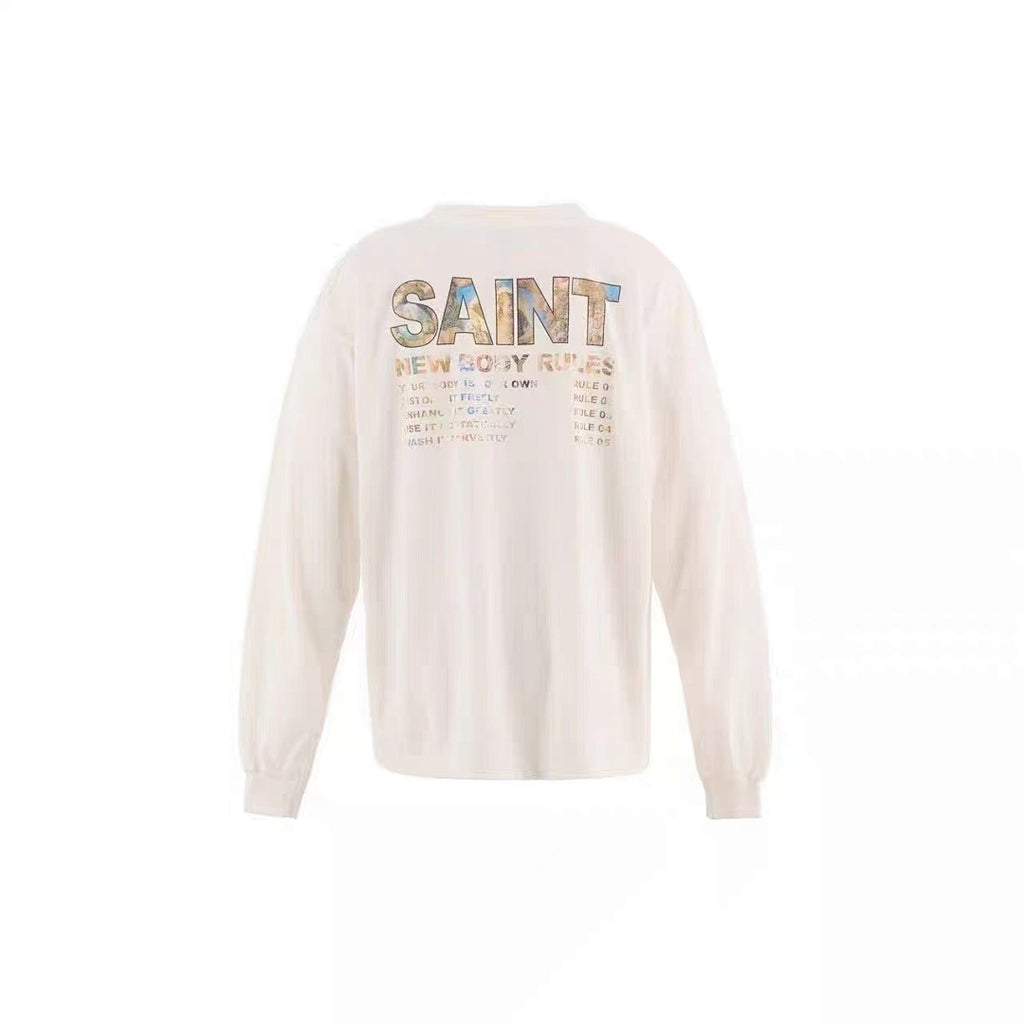 Saint Michael Saint New Boy Rules Graphic Long-Sleeve Shirt