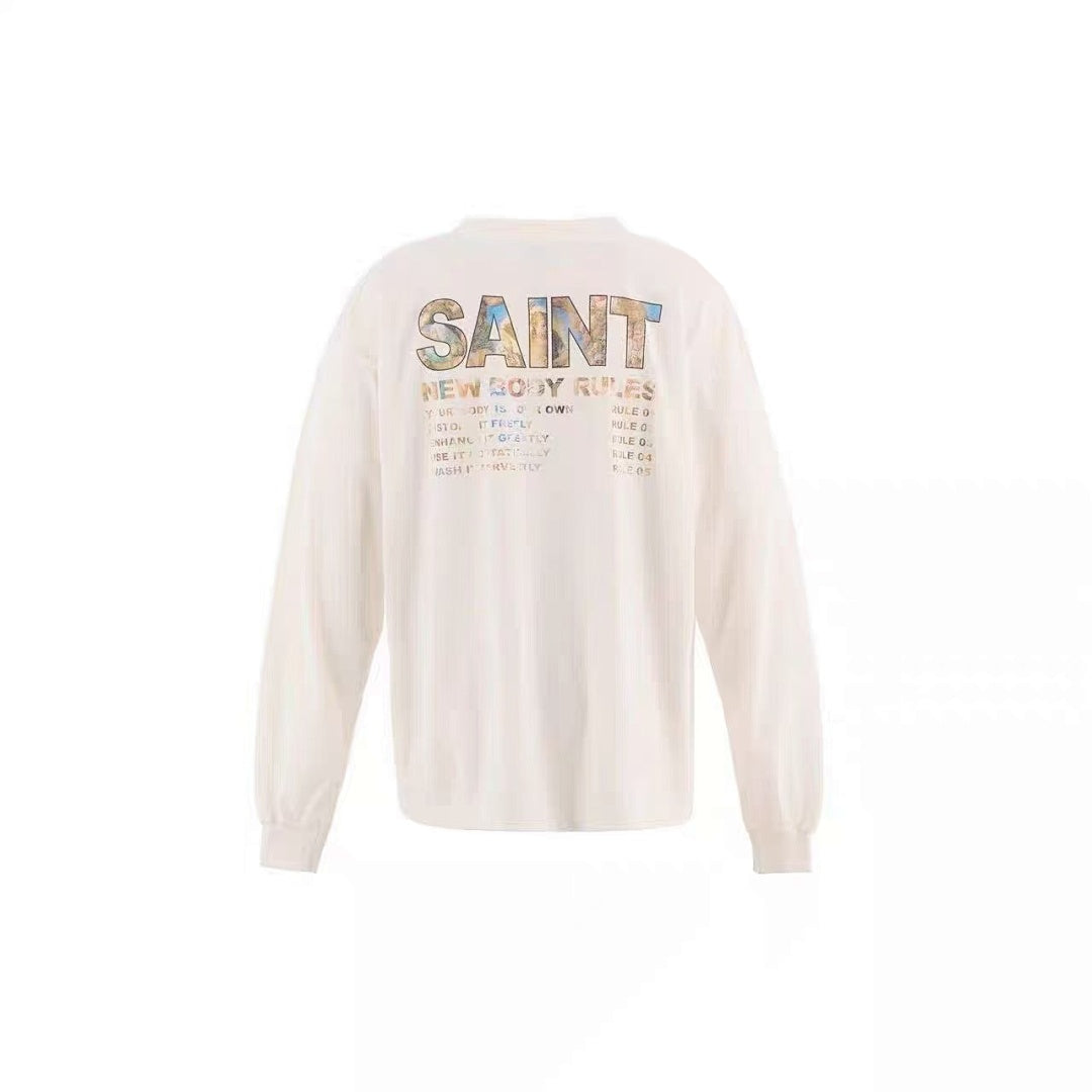 Saint Michael Saint New Boy Rules Graphic Long-Sleeve Shirt