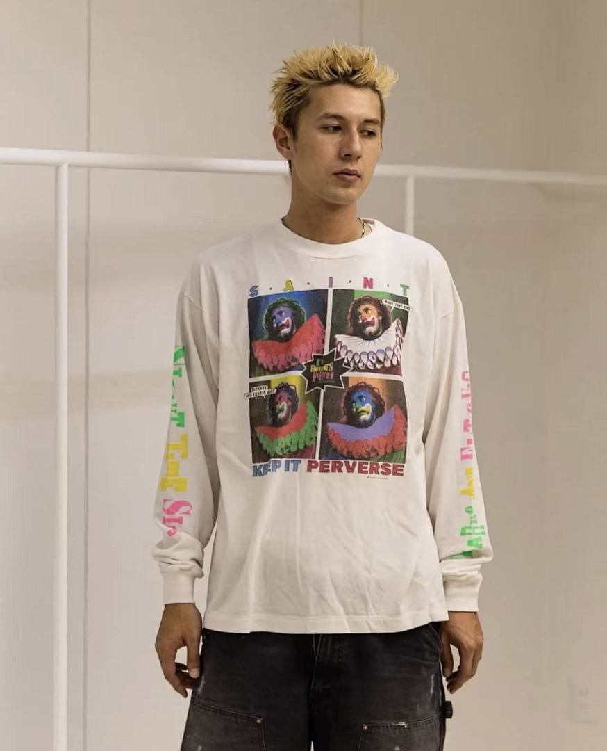 Saint Michael Keep It Perverse Graphic Long-Sleeve Shirt