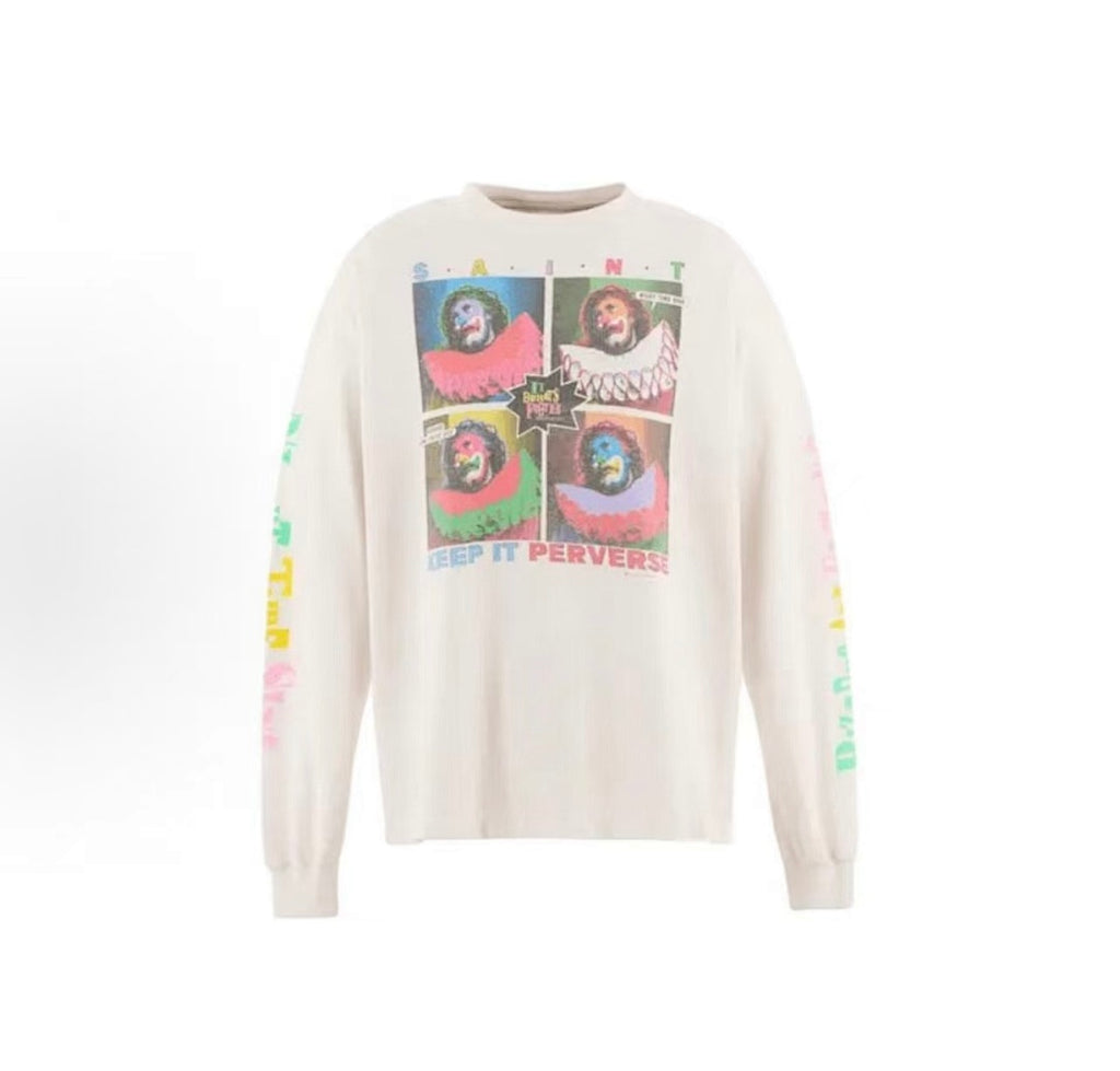 Saint Michael Keep It Perverse Graphic Long-Sleeve Shirt