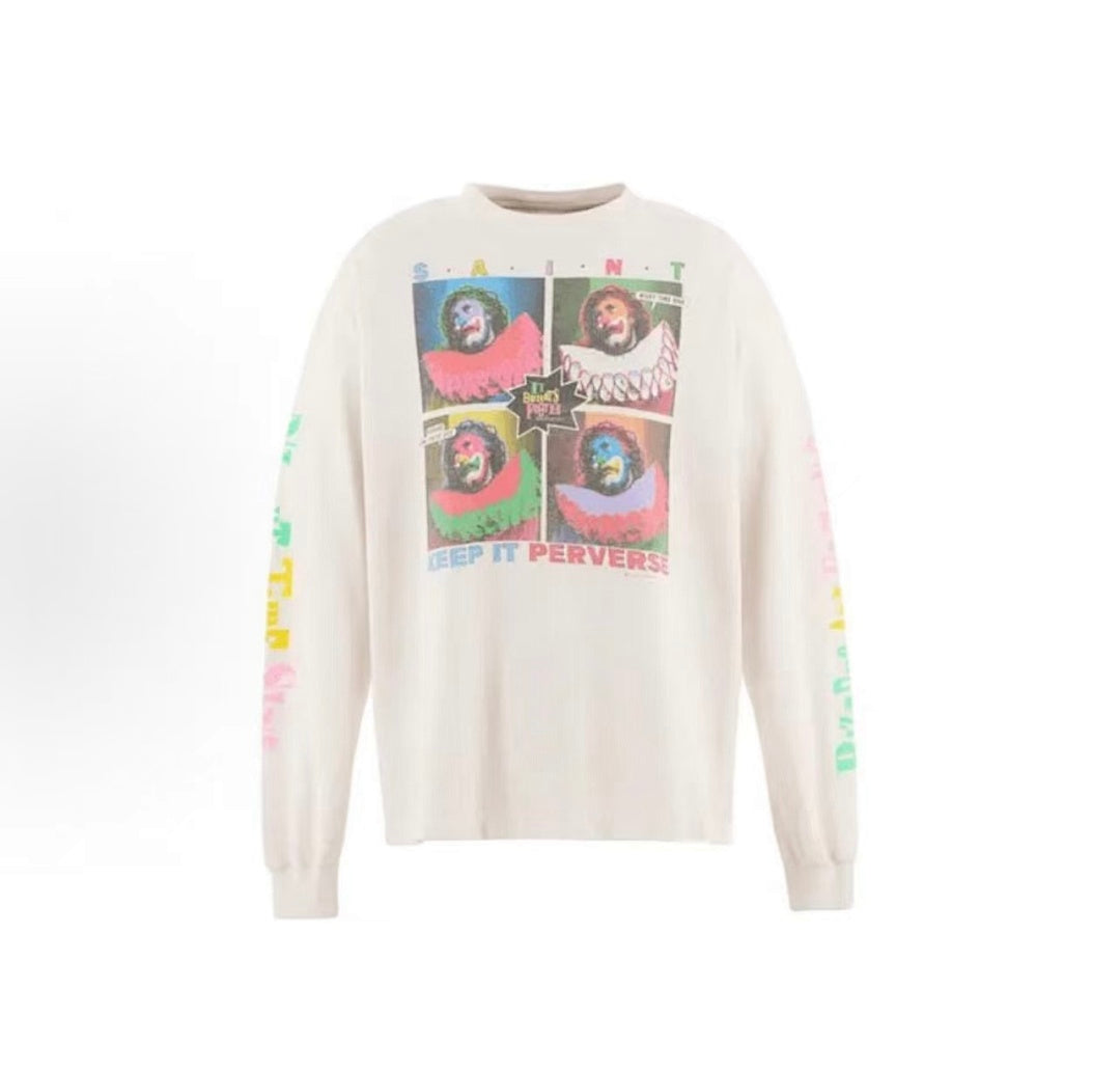 Saint Michael Keep It Perverse Graphic Long-Sleeve Shirt
