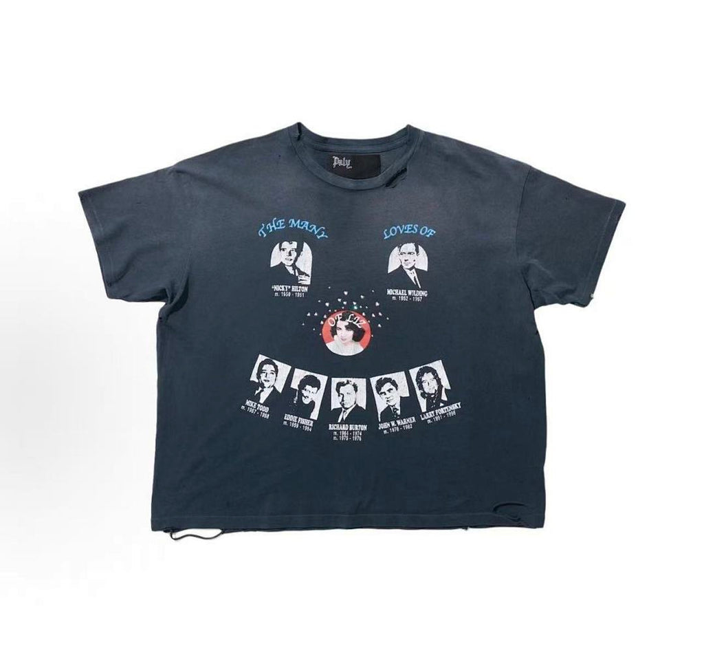 Paly Hollywood Elizabeth Taylor Portrait Graphic Cropped T-Shirt