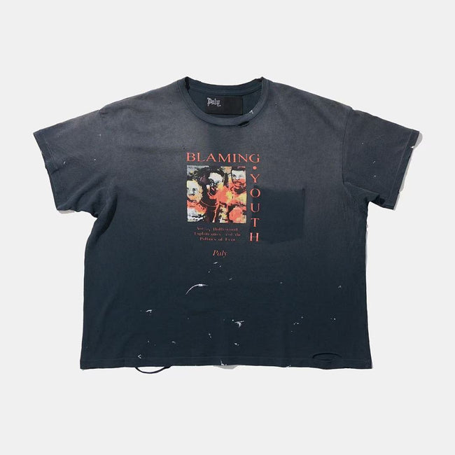 Paly Hollywood Blaming Youth Graphic Cropped T-Shirt Hover Image