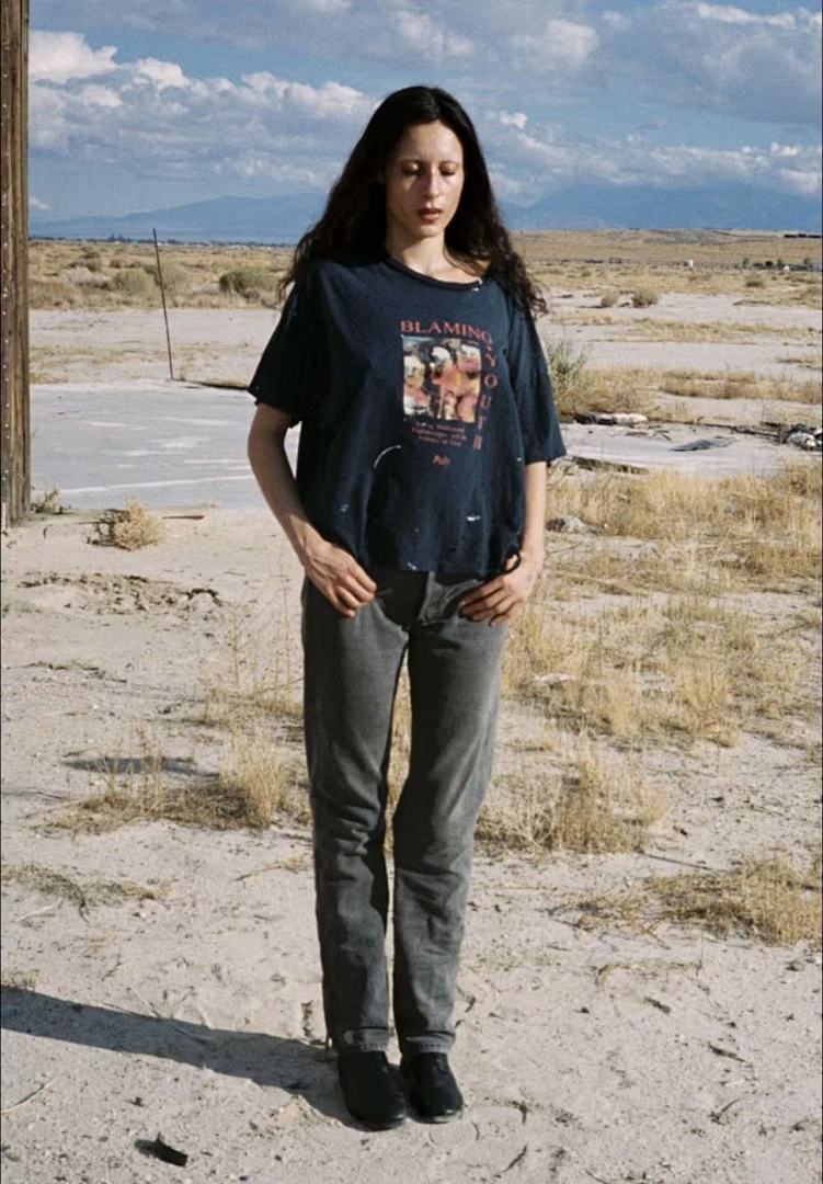 Paly Hollywood Blaming Youth Graphic Cropped T-Shirt