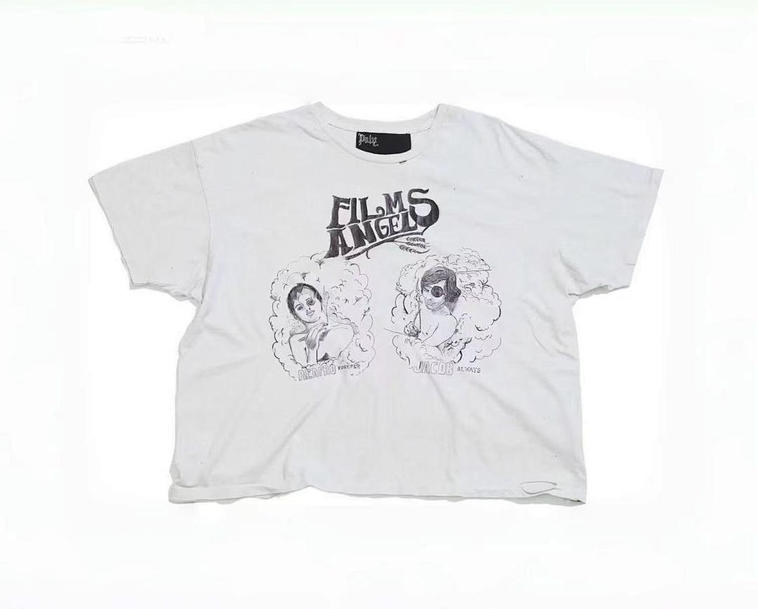 Paly Hollywood Films Angels Graphic Cropped T-Shirt