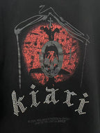 Paly Hollywood Kitti Globe Rhinestone Graphic Cropped T-Shirt