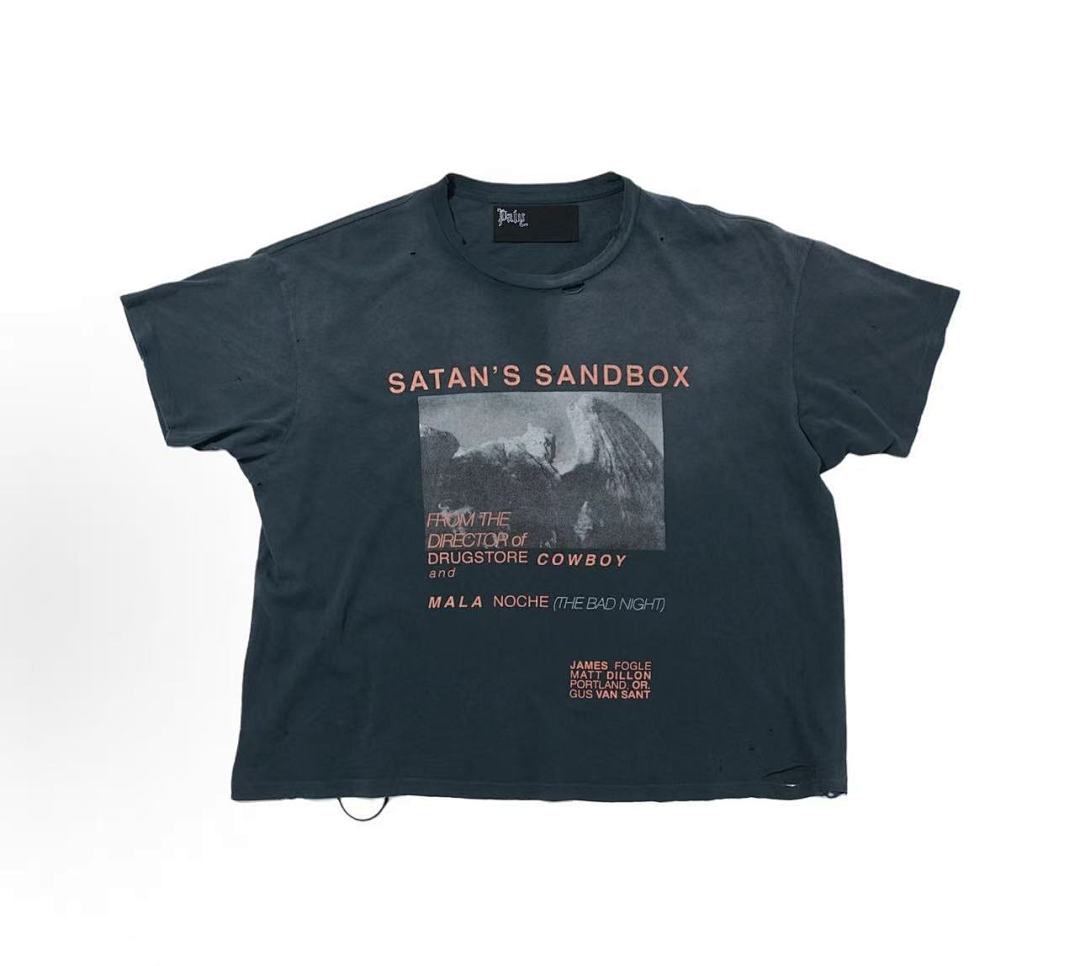 Paly Hollywood Satan's Sandbox Graphic Cropped T-Shirt