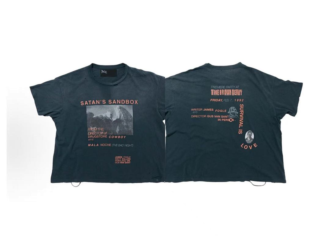 Paly Hollywood Satan's Sandbox Graphic Cropped T-Shirt