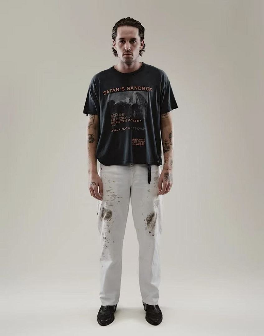 Paly Hollywood Satan's Sandbox Graphic Cropped T-Shirt