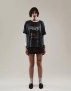 Paly Hollywood Satan's Sandbox Graphic Cropped T-Shirt