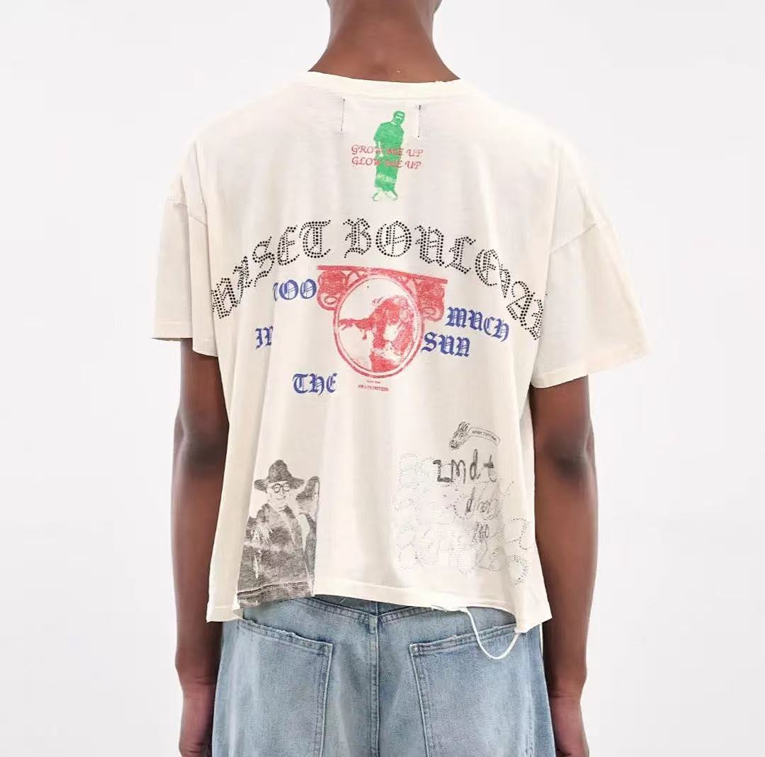 Paly Hollywood A Child of God Graphic Cropped T-Shirt