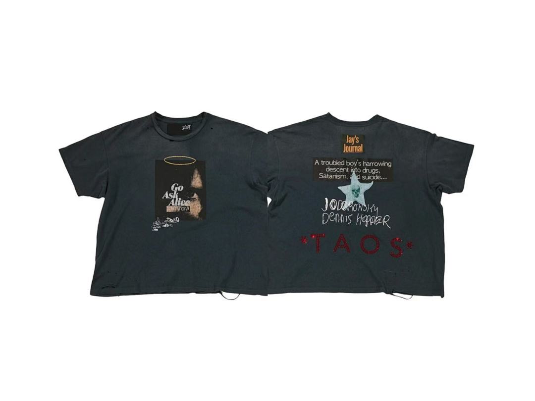 Paly Hollywood Jay's Journal Chaos Graphic Cropped T-Shirt