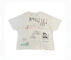 Paly Hollywood Happy Birthday Jesus Graphic Cropped T-Shirt