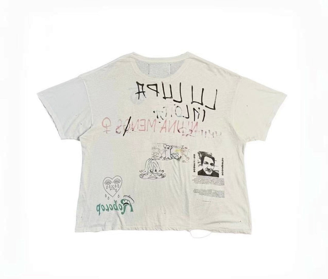 Paly Hollywood Happy Birthday Jesus Graphic Cropped T-Shirt
